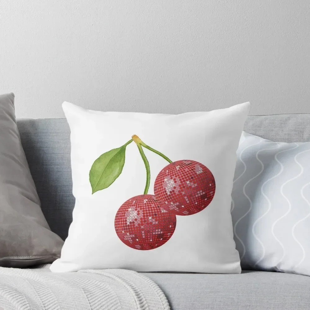 

Disco Cherries Throw Pillow Decorative Pillow Covers For Sofa Cushion Cover Cushions Decorative Sofa Cushions pillow