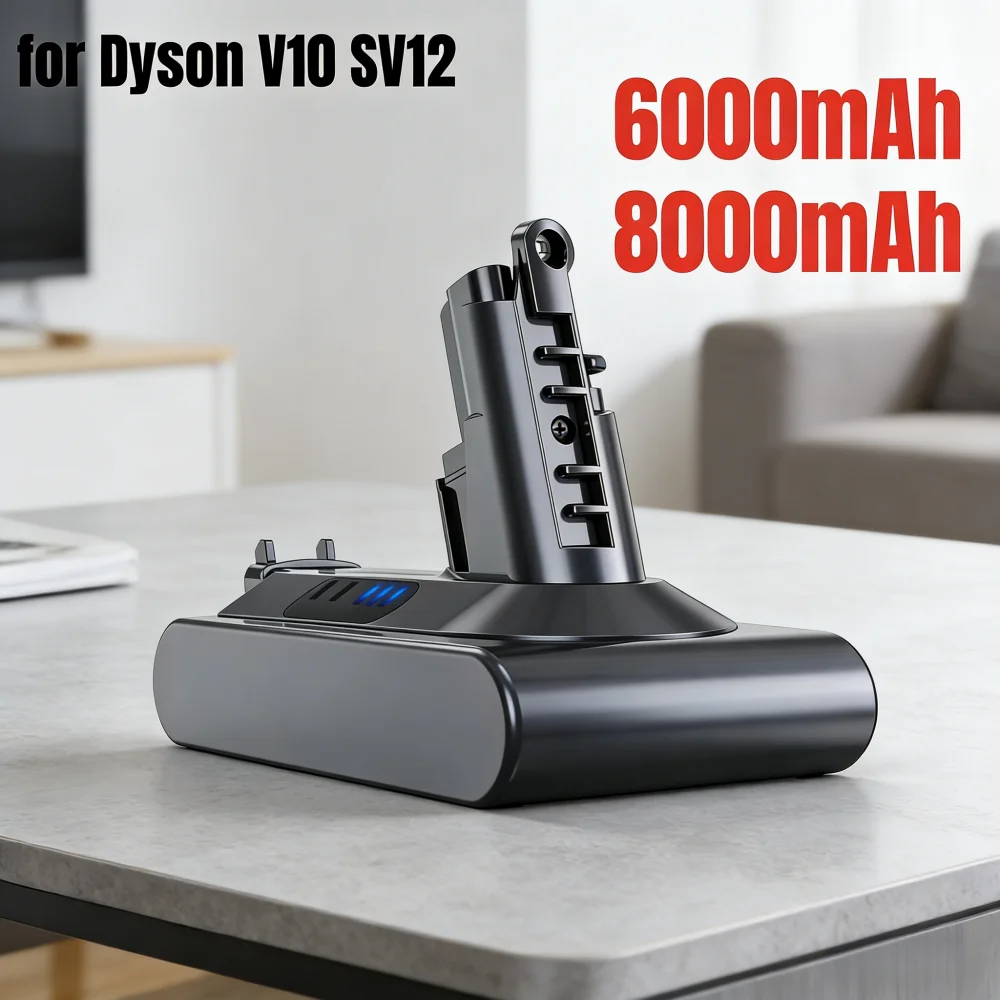 

25.2V 6000mAh Battery for Dyson Replacement Battery for Dyson V10 Animal Absolute Motörhead Fluffy Total Handheld Vacuum Cleaner