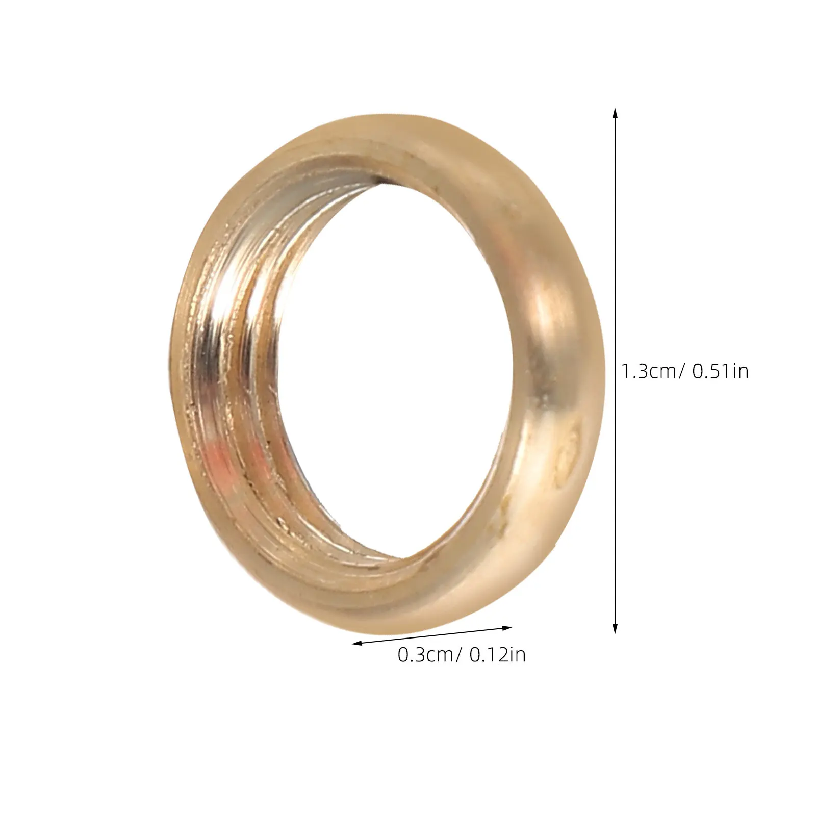 20Pcs Solid Brass M10 Recessed Lock Nuts with Oil Seal Polished Finish for Lamp Socket Collar Ring Light Fixture Fastening