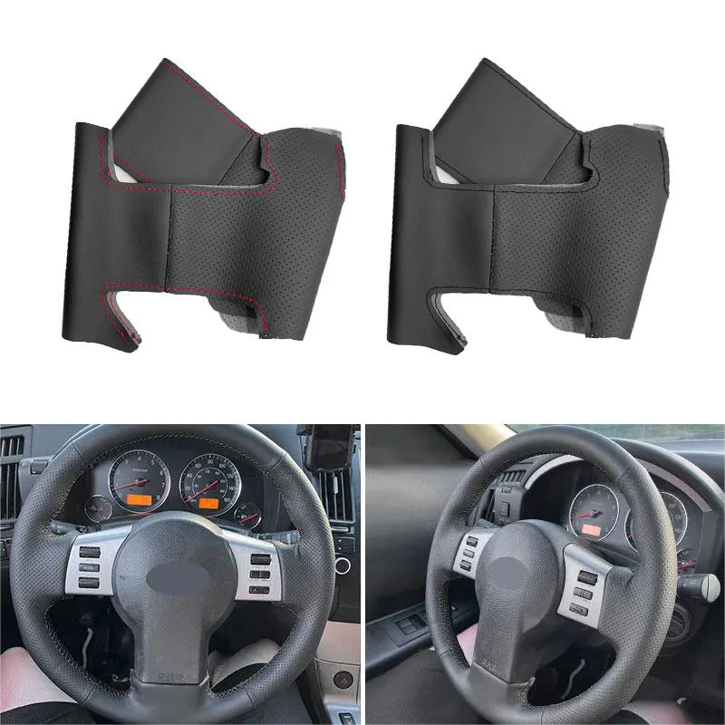 For Nissan 350Z 2003 2004 2005 2006 2007 2008 2009 Car Steering Wheel Cover Perforated Microfiber Leather Interior Accessories