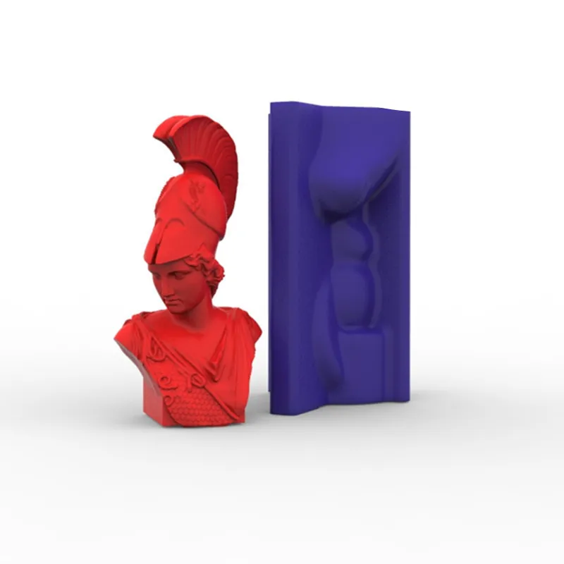 DIY Art Hera Athena Statue Silicone Candle Molds Greek Goddess Plaster Portrait Mould Roman Sculpture Art Wax Candles Mould