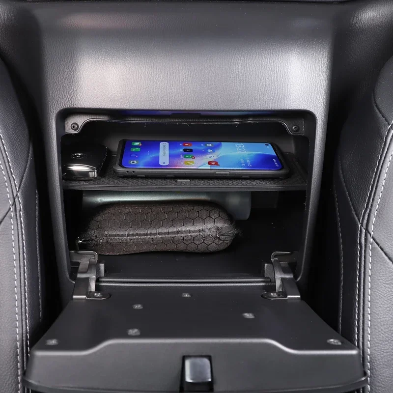 

For Mazda MX-5 RF MIATA for Fiat 124 15-19 Black Car Central Armrest Box Partition Storage Box Compartment Trim Car Accessories