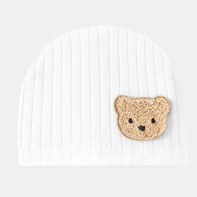 2Pcs Newborn Baby Hat  Soft Boy Girl Cartoon Bear Hat Spring and Autumn Models 0-3M 00% Cotton Fetal Hat Infant Accessories