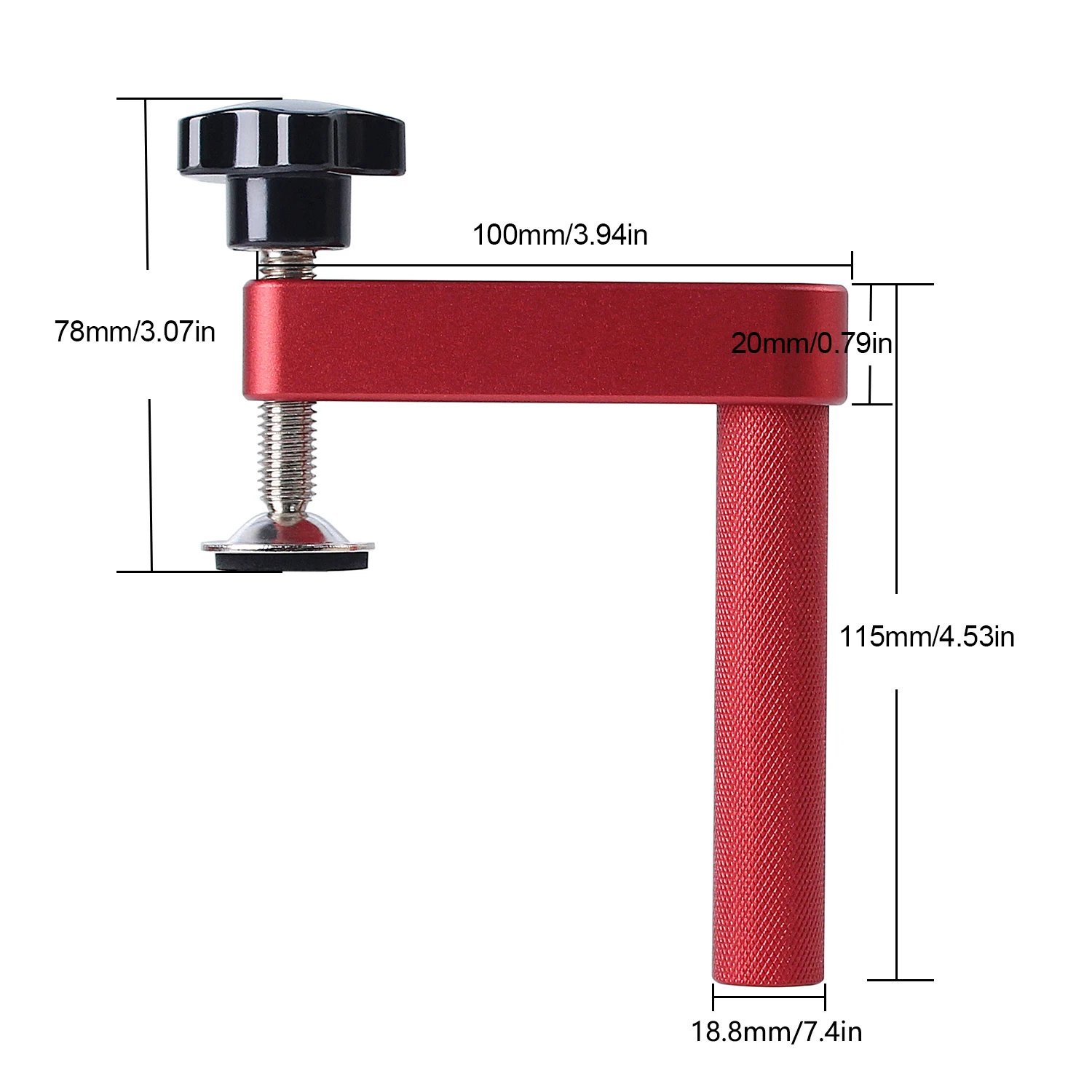 Imagem -06 - Workbench Workbench Dog Hole Clamp Carpintaria Desktop Clipe Fixo Quick Acting Segure Grampos Mesa Mft 19 mm 20 mm