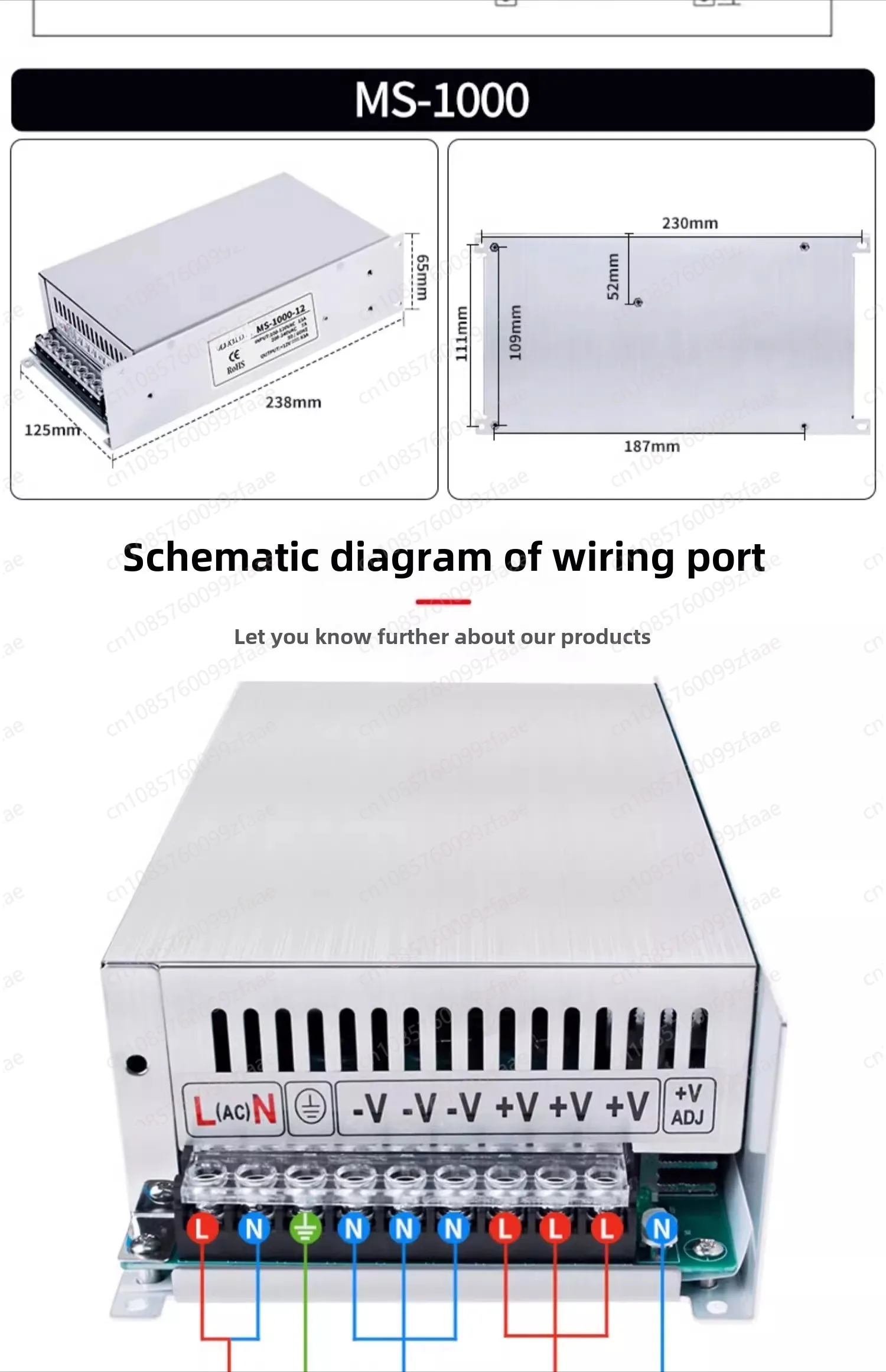 3500W ajustable power switching power supply 12V 24V 36V 48V 60V 80V 110V  DC conversion adapter