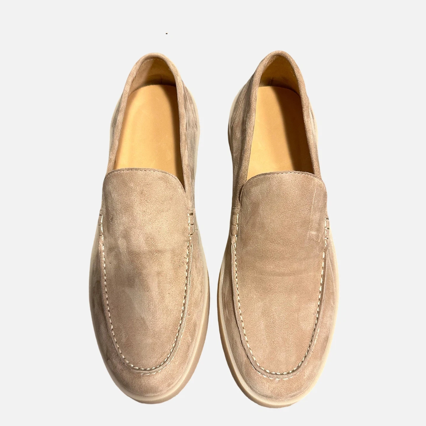 YETTIES Men's Cashmere-Soft Suede Espadrille Loafers | Slip-On Lightweight Comfort Driving Moccasins for Casual Daily Wear