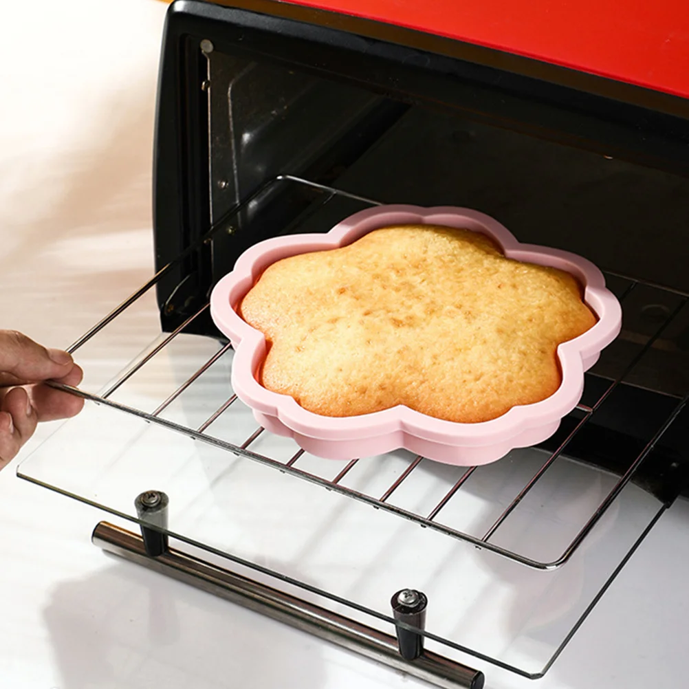 

2Pcs Silicone Cherry Blossom Cake Molds Food Grade DIY Baking Pan for Cake Dessert Baking Tool Set Silicone Mold