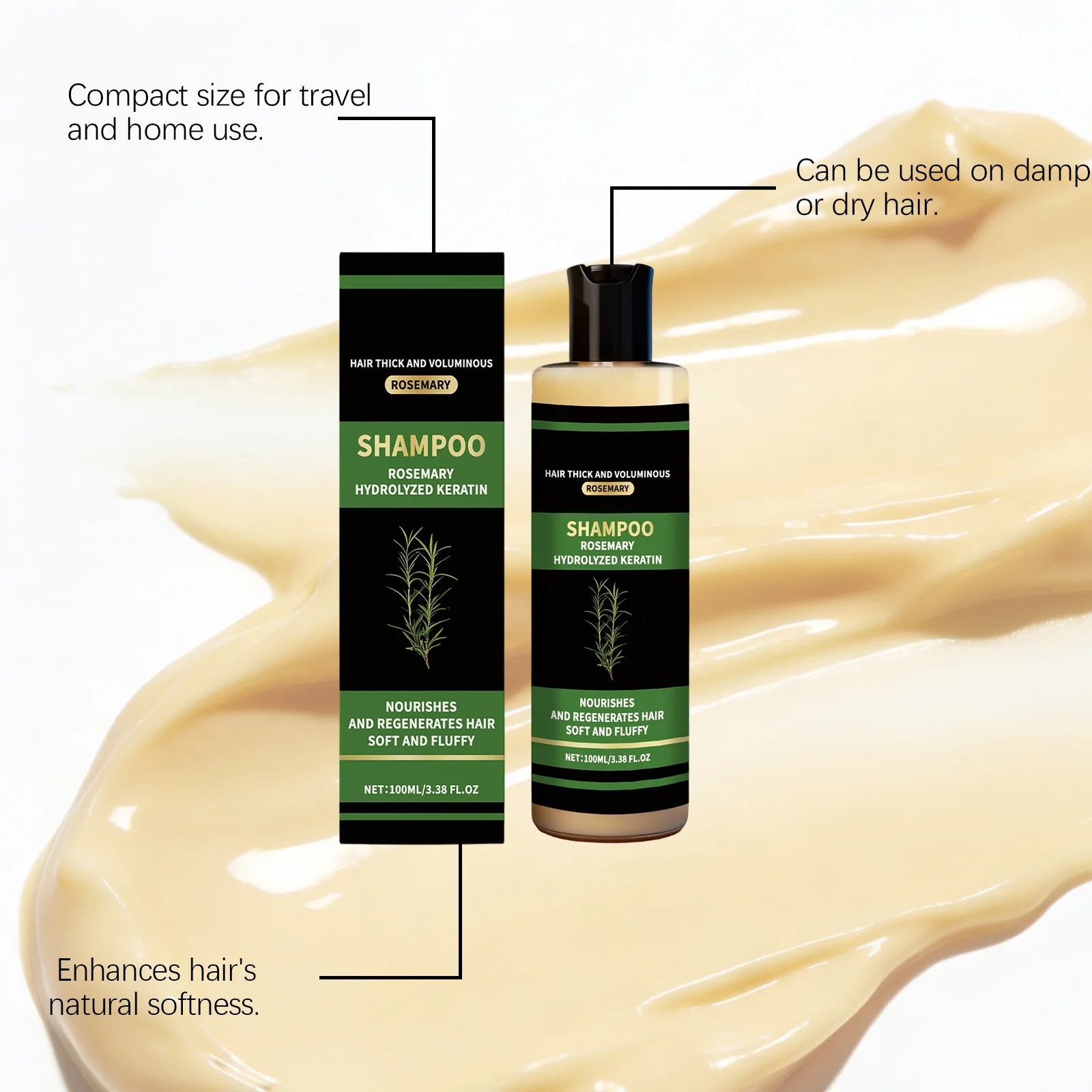 Keratin Moisturizing Shampoo Keep Healthier Root Deep Cleaning Improve Thicken Scalp Massage Family Rosemary Hair Growth Shampoo