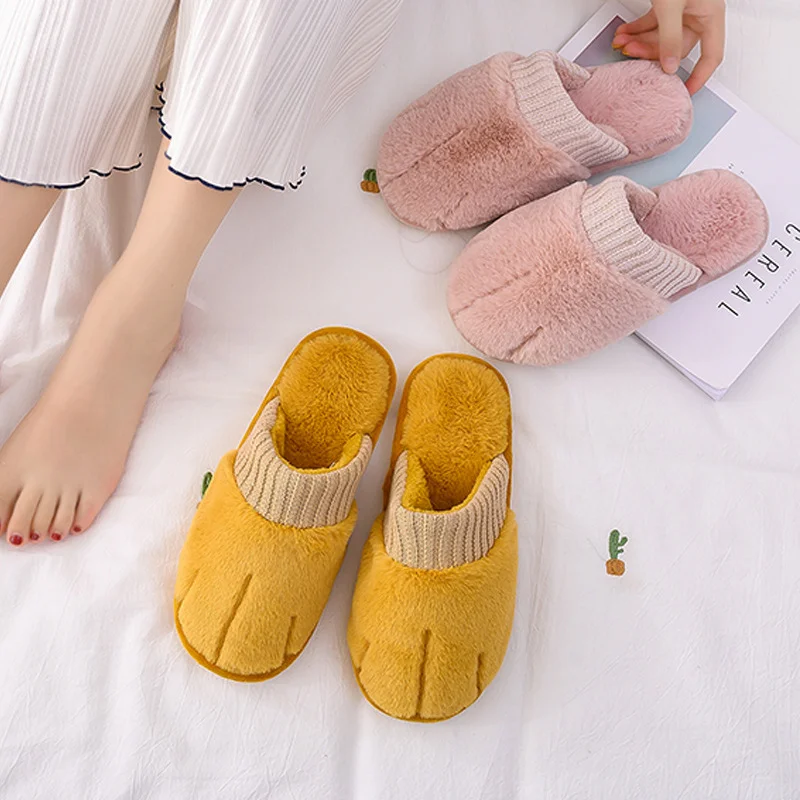 Cat Paw Animal Slippers For Women Cute Plush Womens House Shoes Memory Foam Bedroom Slippers Wear Comfortable And Stylish Items