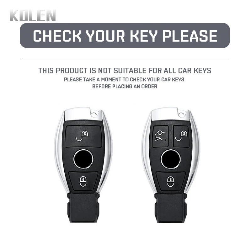 ABS ألياف الكربون نمط سيارة مفتاح القضية غطاء لمرسيدس بنز W204 W205 W212 W213 W176 W177 W219 ABC E S G الفئة GLC CLA AMG فوب #2