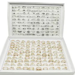 30pcs/Lot Factory Wholesale Dropshipping Antique Design Finger Rings Set Mix Style Women All Match Gift Party Bar Decorate Girl