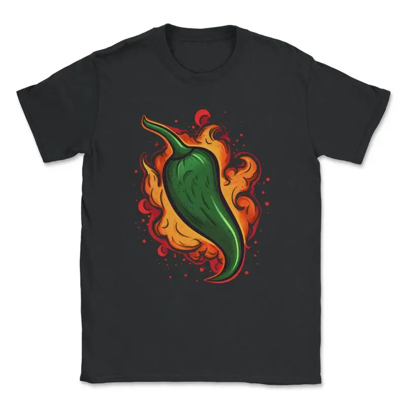 Chili Funny Pepper Hot Spicy Food Lovers Heat Fire Mexican T Shirt
