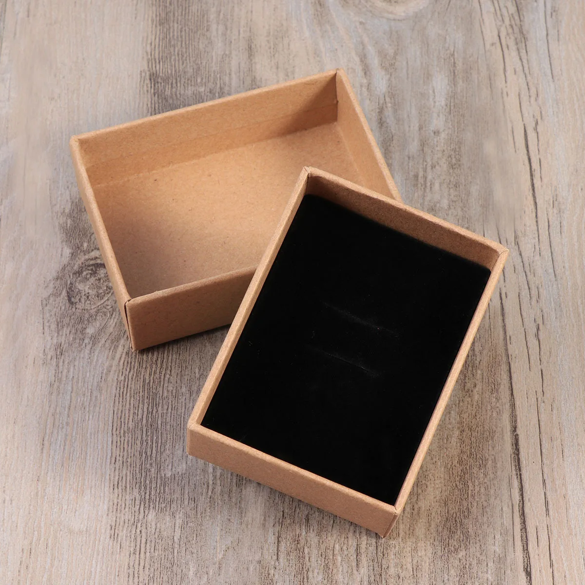 

10Pcs Kraft Paper Jewelry Gift Boxes Square Decorated Paper Wrapping for Necklaces Bracelets Earrings Rings Pendant Storage