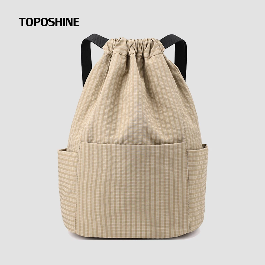 

Toposhine 2025 New Casual Women Backpacks Cotton Fabric Anti-Theft Backpack Girls School Shoulder Bag Waterproof Material Bags