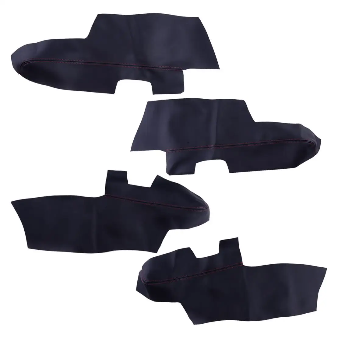 

4 шт. вставки, дверная панель, подлокотник, подходит для Hyundai Santa Fe 2006 2007 2008 2009 2010 2011 2012, черная искусственная кожа