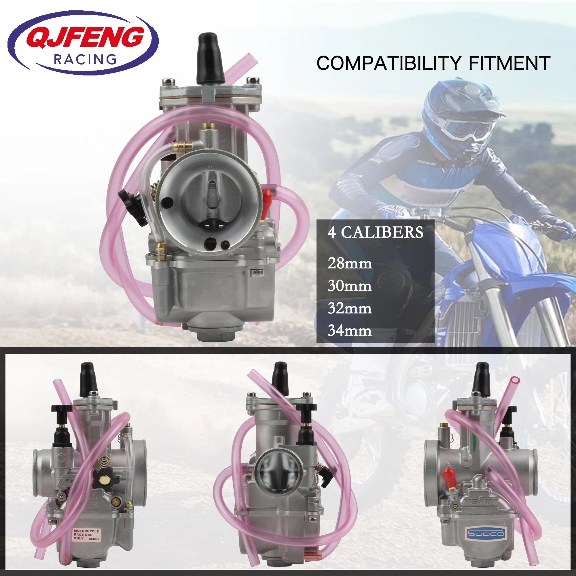 

Motorcycle Flat Curtain Carburetor Keihin for Keihin PWK 28 30 32 34mm Scooter 2T 4T ATV Dirt Bike Enduro Motocross Accessories