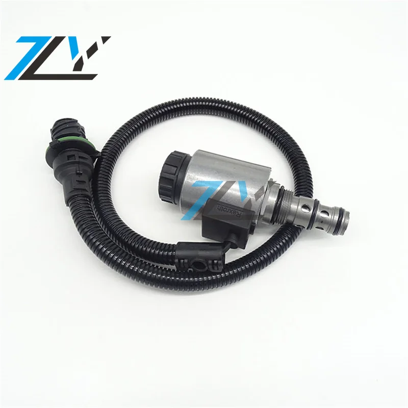 

24V R901082468 hydraulic pilot solenoid valve is suitable for L90E L120E L150E loaders