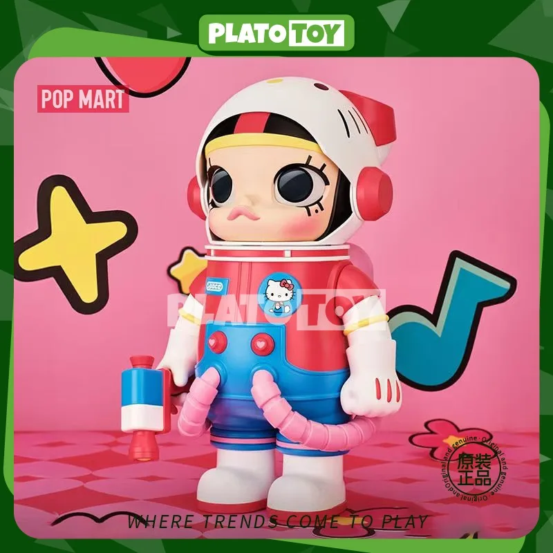 100% original popmart espaço molly sanrio família série 400% kawaii brinquedo na moda grande criança sanrio figura colecionável presentes da série de natal