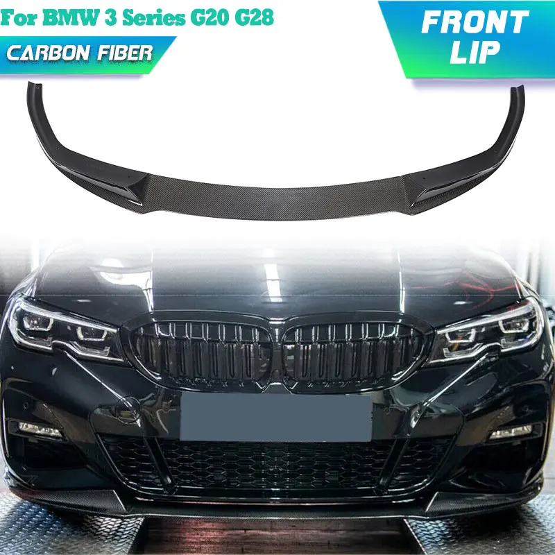 

Carbon Fiber Car Front Bumper Lip Spoiler for BMW 3 Series G20 G28 M-Sport 2020-2022 Racing Front Lip Chin Apron Body Kit