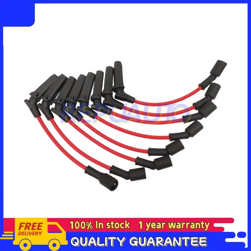 8PCS 48322R 9748RR Ignition Spark Plug Wire Kit Set Cable 48322 For Chevrolet Silverado Tahoe GMC Savana Sierra Hummer H2 H3