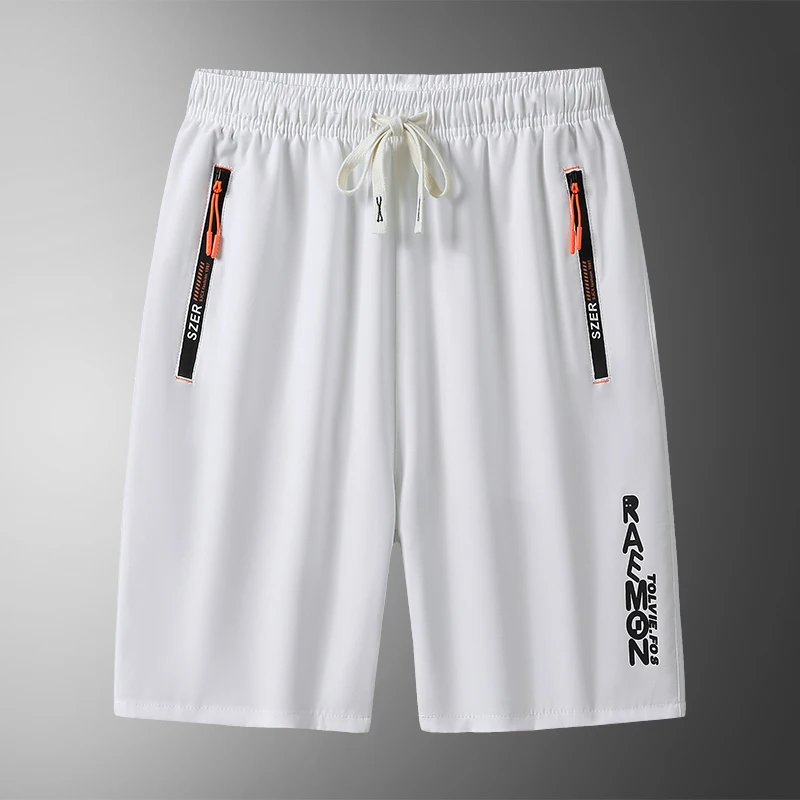 【 M-8XL 】 Large men's shorts, quick drying breathable five quarter pants, mid length pants, straight leg casual running sports p image 4