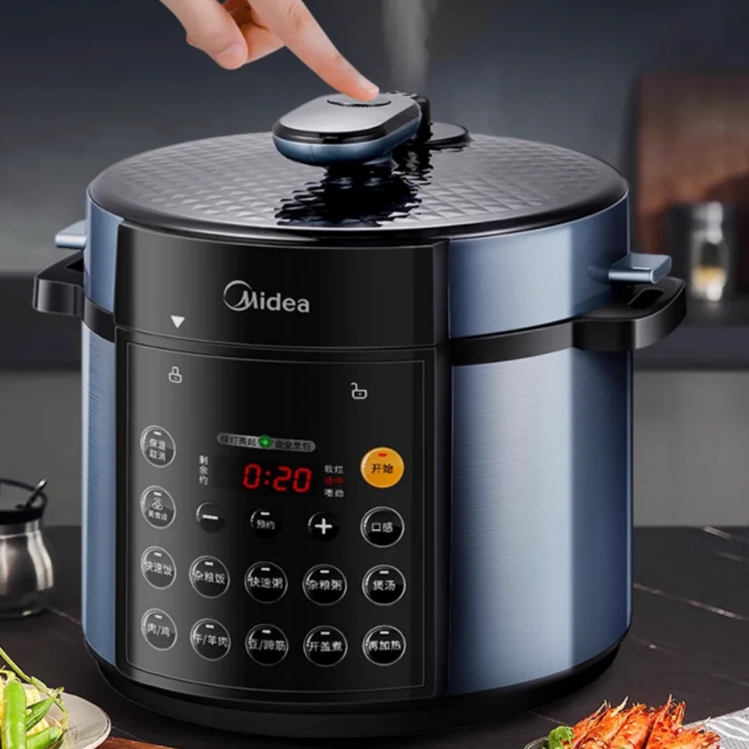 طنجرة ضغط كهربائية، وعاء طبخ أرز متعدد الوظائف سعة 5 لتر، وعاء طبخ أرز ذكي أوتوماتيكي بالكامل