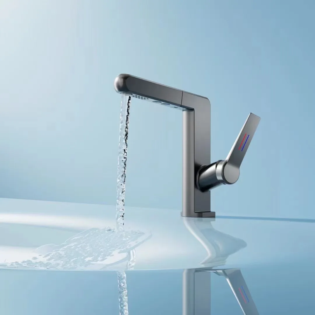 

Pull The Basin Faucet To Lift and Rotate