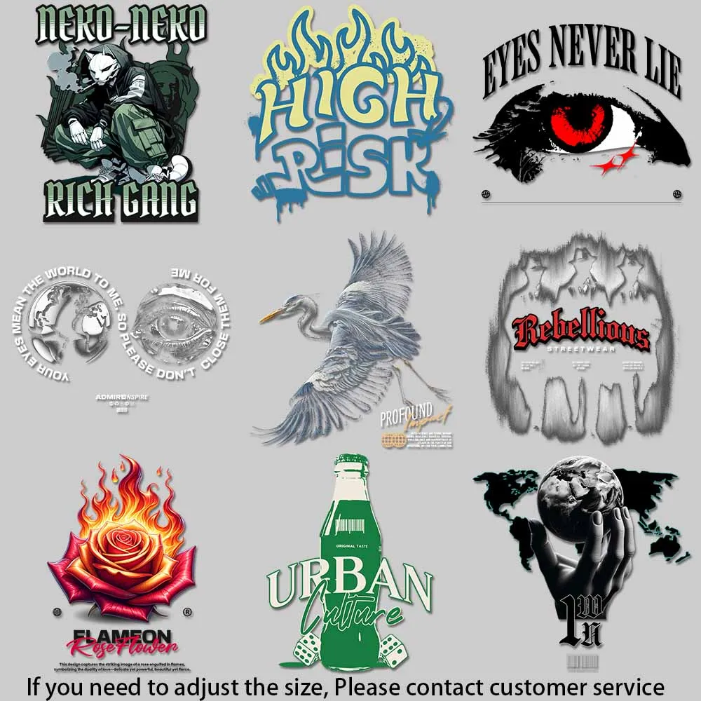 Vintage Art Transfer Patches - Cupid, Heron, Mystic Eye & Airship Designs for DIY Apparel & Accessories, Dark Tone