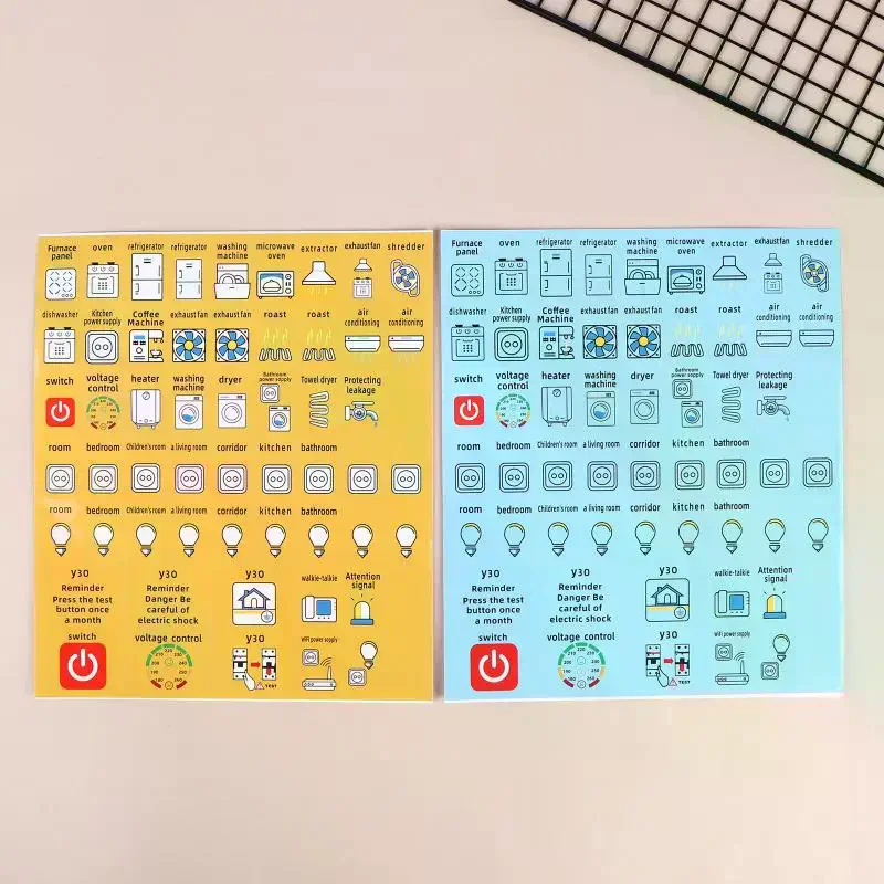 Waterproof Circuit Breaker Stickers 2 5Pcs English Label for Electric Box Home Appliance Organizer Easy to Install