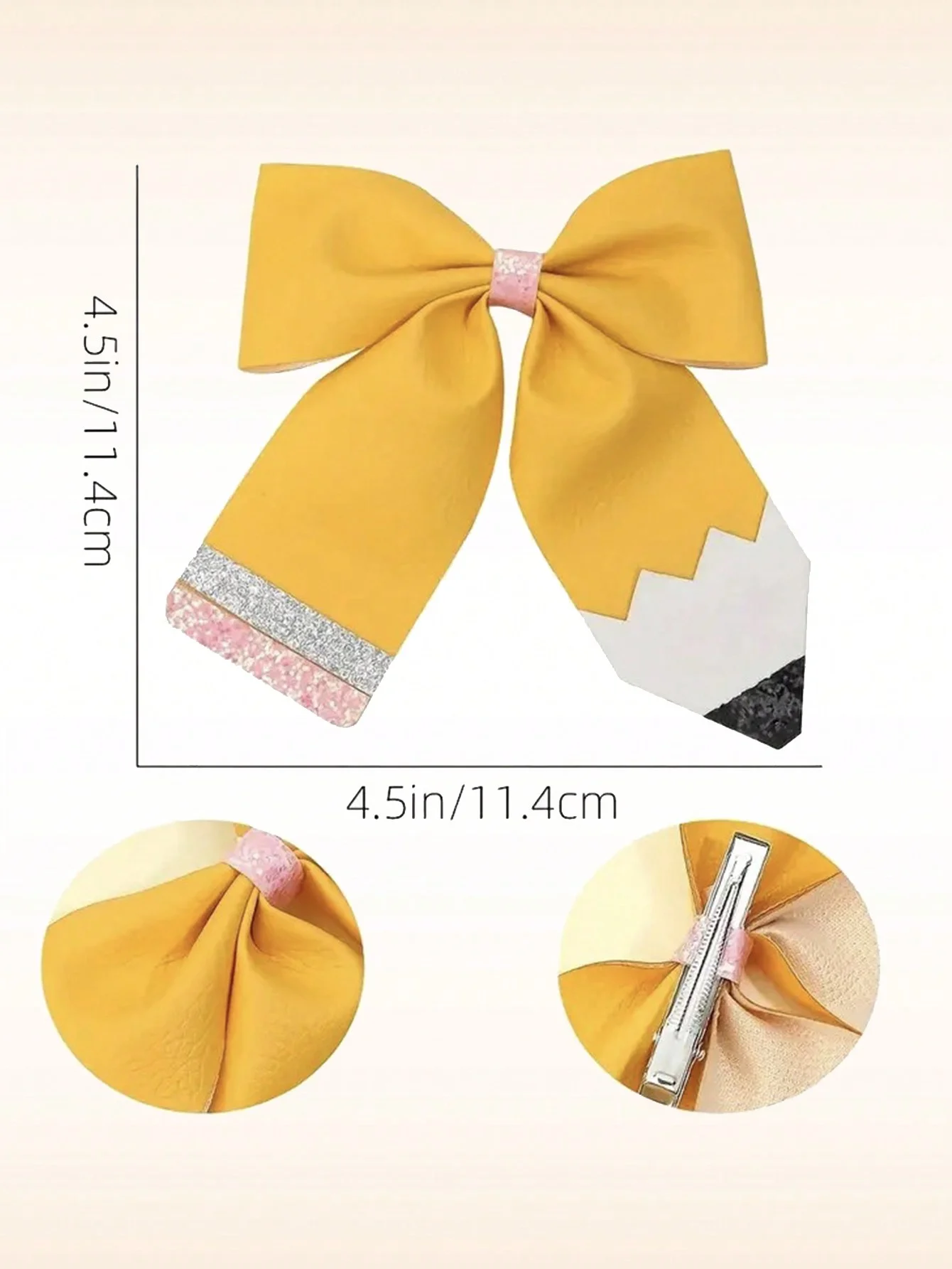 1pc Pencil Shaped Hair Bow Clip For Baby Girls hair clips big bow hair clips