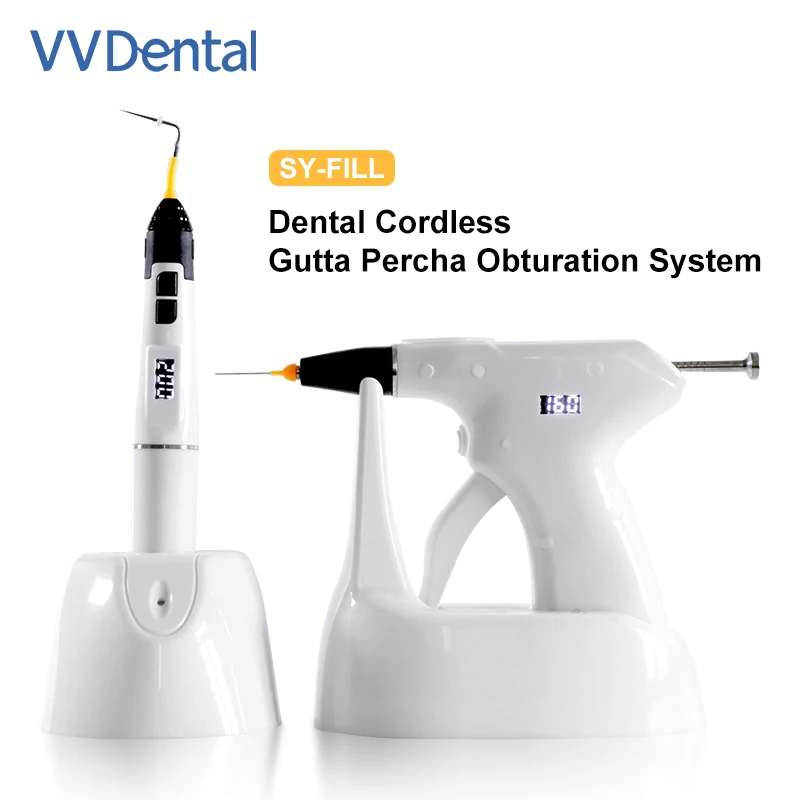 VVDental Wireless Dental Gutta Percha Obturation Gun and Pen Set for Endodontic Root Canal Therapy Clinic Use  US/EU Plug