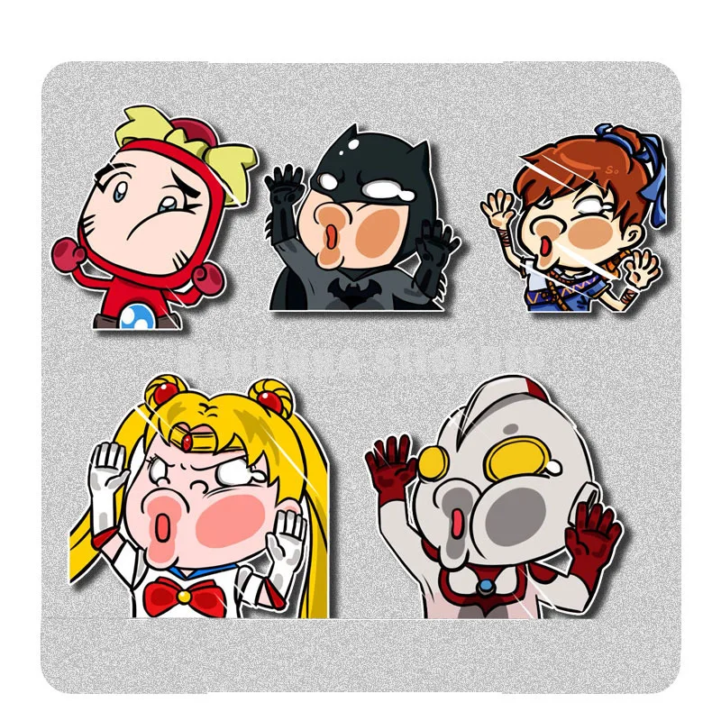 Cartoon Q Version Anime Character Stickers Body Stickers Die-cut PVC Vinyl Funny Decals Laptop Scooter Trunk Stickers
