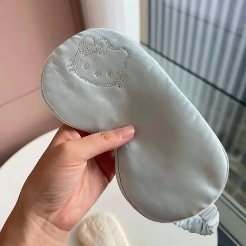 Sanrio Hello Kitty Kawaii Hot Stamping Eye Mask Sleep Blackout ของใช้ในครัวเรือนที่นุ่มสบายของขวัญวันเกิดสําหรับเด็กผู้หญิง
