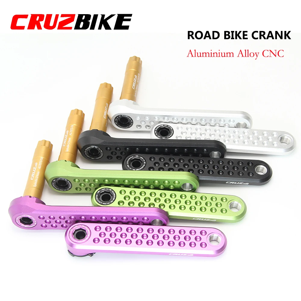 CRUZbike Road Bike Crankset 170mm Crank 9/10/11/12 Speed Double Chainring with Bottom Bracket Bicycle Accessories