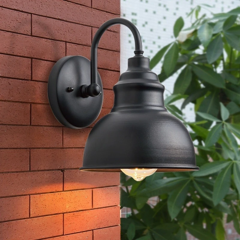 Cross-border exclusive supply of simple outdoor wall lamps, waterproof courtyard lighting for porches, residential areas, and vi