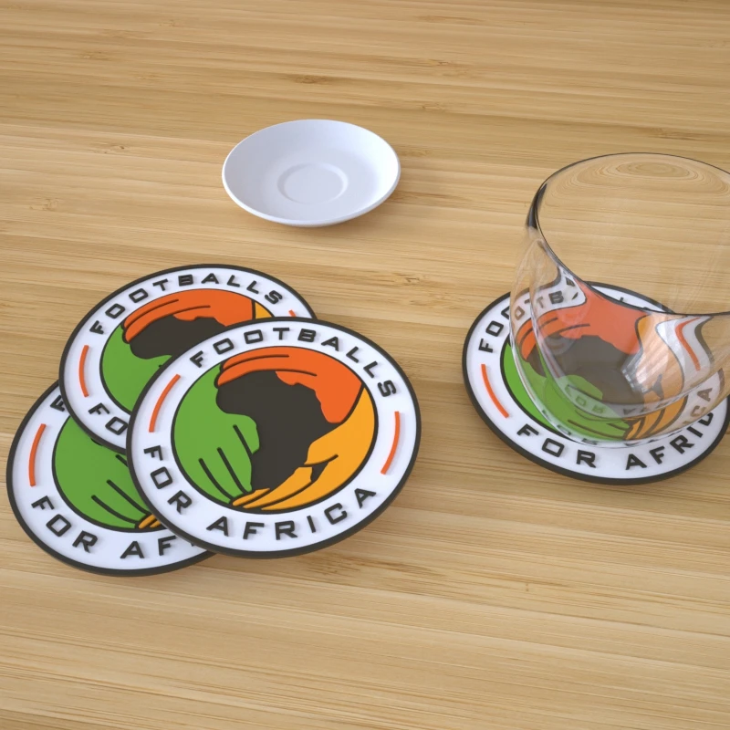 Custom Logo Embossed and Debossed Soft Rubber Glass Drink Cup Coaster Promotion Gifts Mats Pads