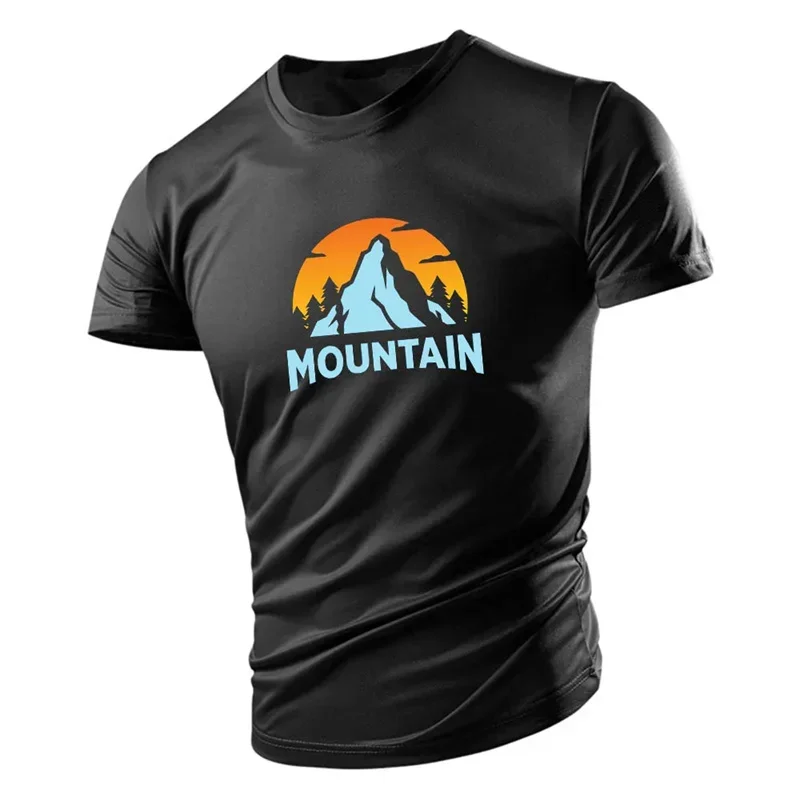 Fashion Simple Style Men's T-Shirt Daily Casual Short Sleeve Crew Neck Tee Outdoor Hiking Adventure Shirt for Men Clothing Tops