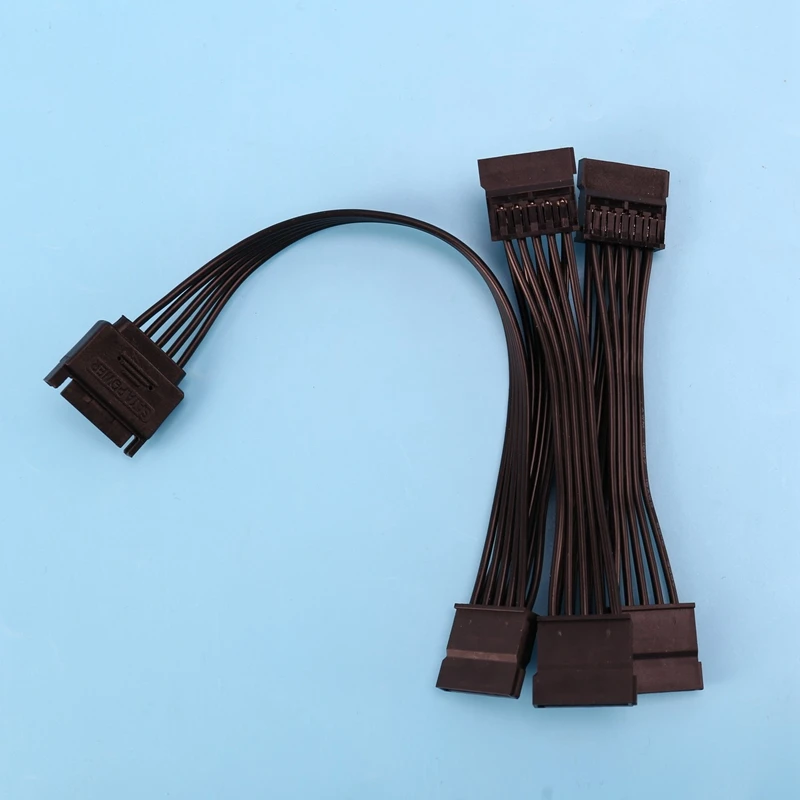 15 핀 SATA 전원 연장 하드 드라이브 케이블 1 Male To 5 Female 전원 공급 장치 분배기 어댑터 케이블, DIY PC 서버 용