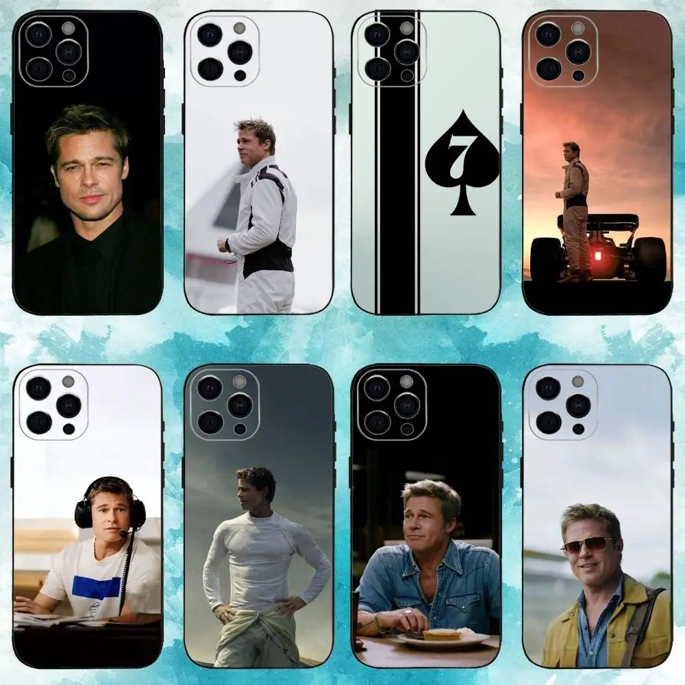 

S-Sonny Hayes B-Brad P-Pitt Phone Case For iPhone17,16,15,14,13,12,11 Plus,Pro Max Soft Black Cover