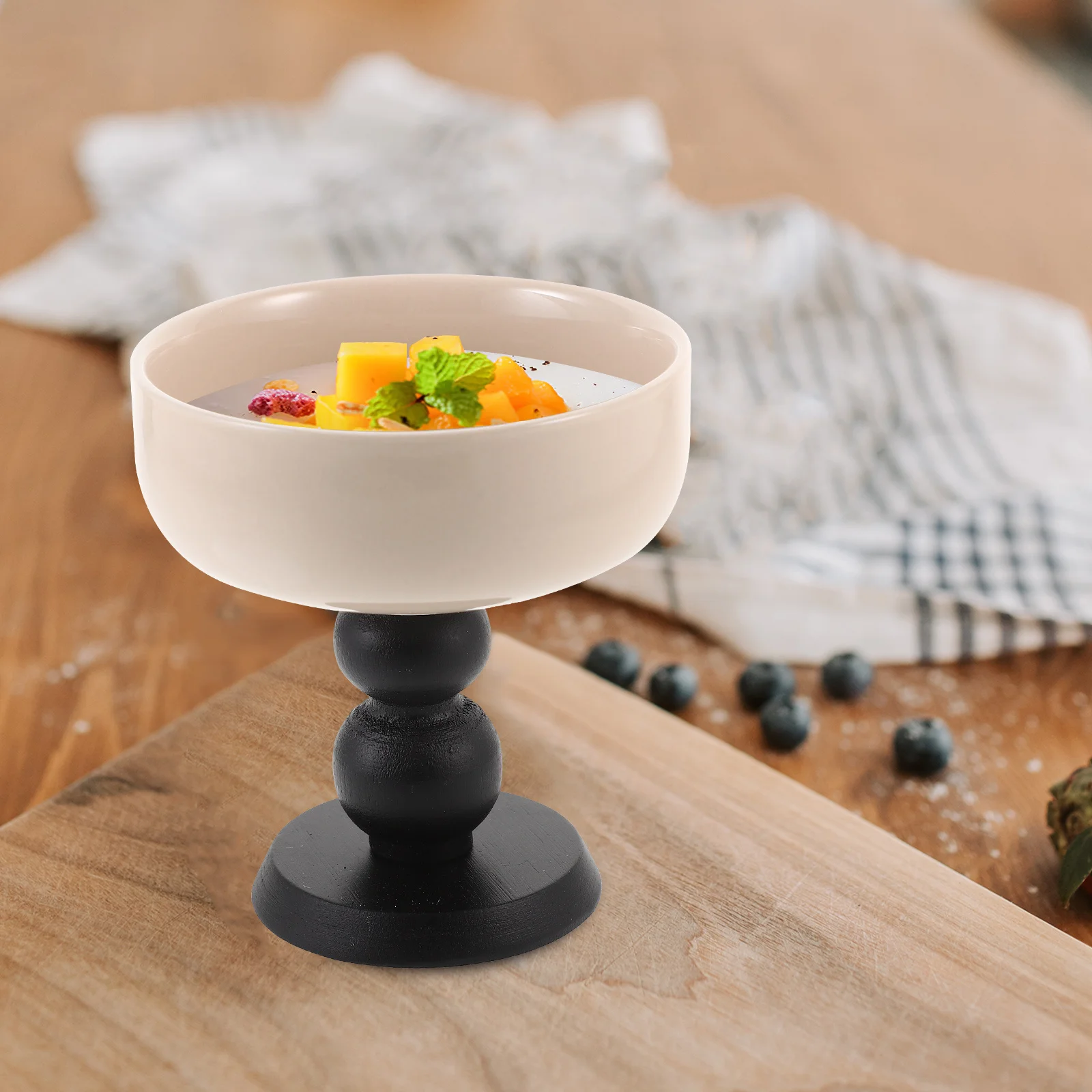 

Dessert Bowl Ceramic High Base Ice Cream Serving Cup Multi-Function Creative Dessert Holder Pudding Yogurt Smoothie