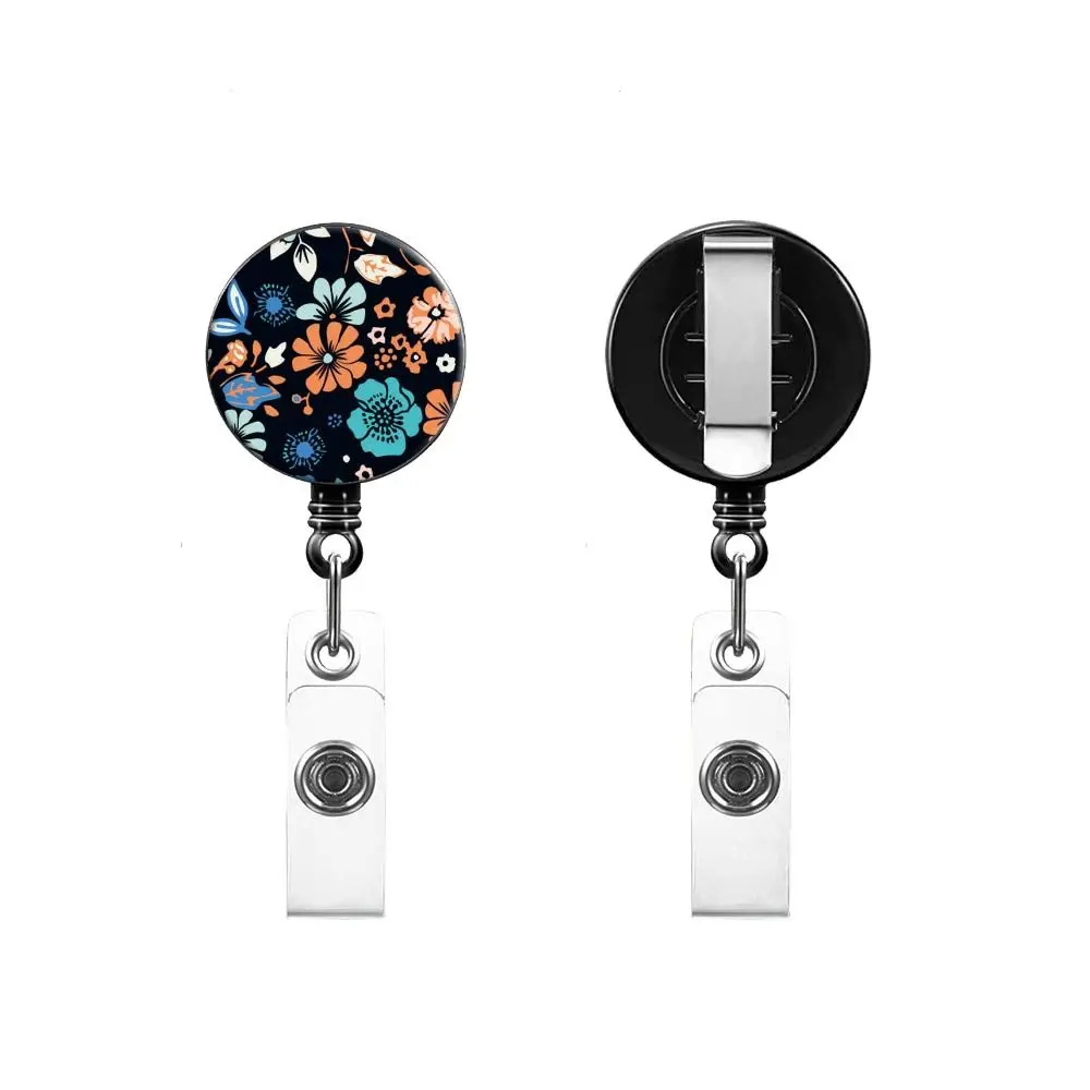ID Holders Lanyards Office Supplies Badge Case Card Holder ID Protector Bage Clips with Retractable Reel