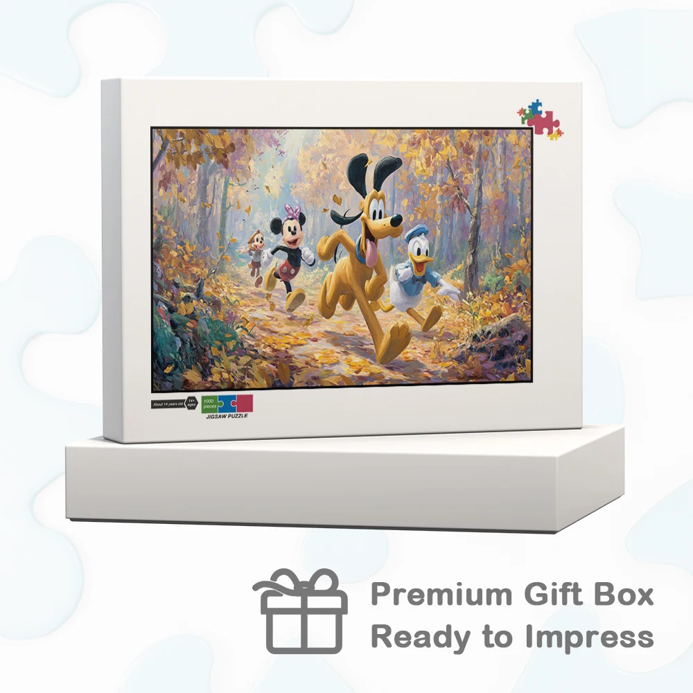 Plutone Topolino e gli amici Puzzle in legno Disney Cartoon Jigsaw Puzzle Croccante Foglie Famiglia Grande gioco di puzzle Giocattoli Regalo