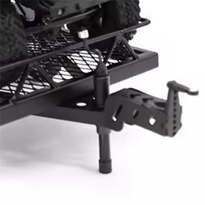 

BEDW-Metal Trailer For RC Car Crawler Axial SCX24 Jeep-Gladiator TRX4M