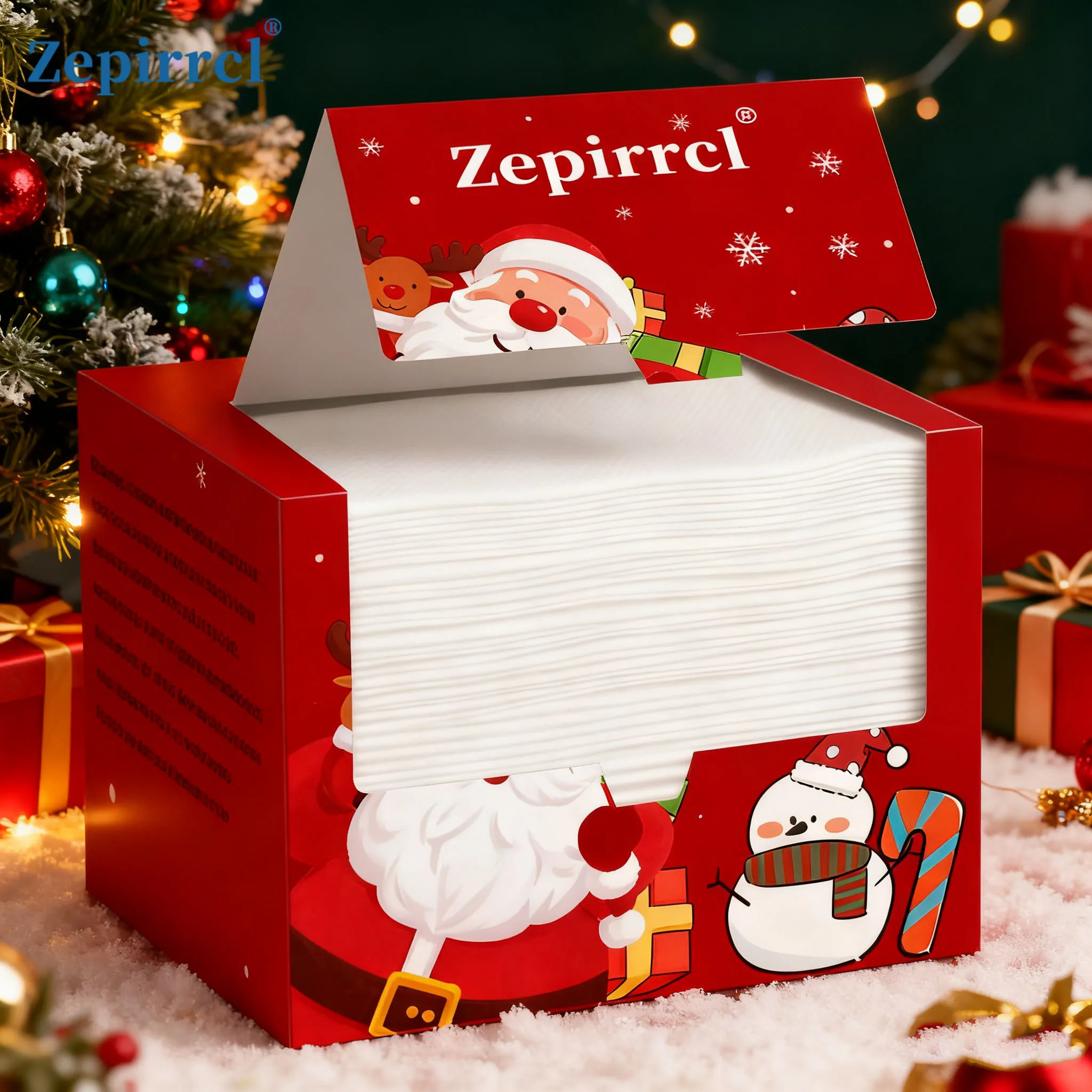 40/80 stuks wegwerp gezichtsreinigingsdoekjes, grote reinigingsdoekjes, kerstcadeaudoosstijl, zacht en huidvriendelijk, multifunctioneel voor huidverzorging, make-up verwijderen, schoonmaken, kerstcadeau, feestgunst 26 * 30 cm 40 stuks / doos