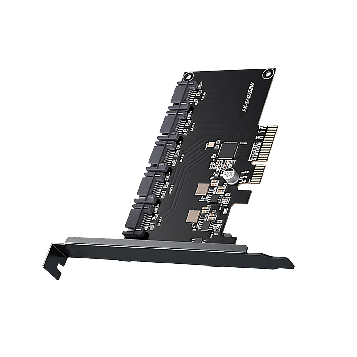 PCIe to 5 Ports SATA 3 III 3.0 6Gbps SSD Adapter PCI-e PCI Express x1 Controller Board Expansion Card Support x4 x8 x16 Port