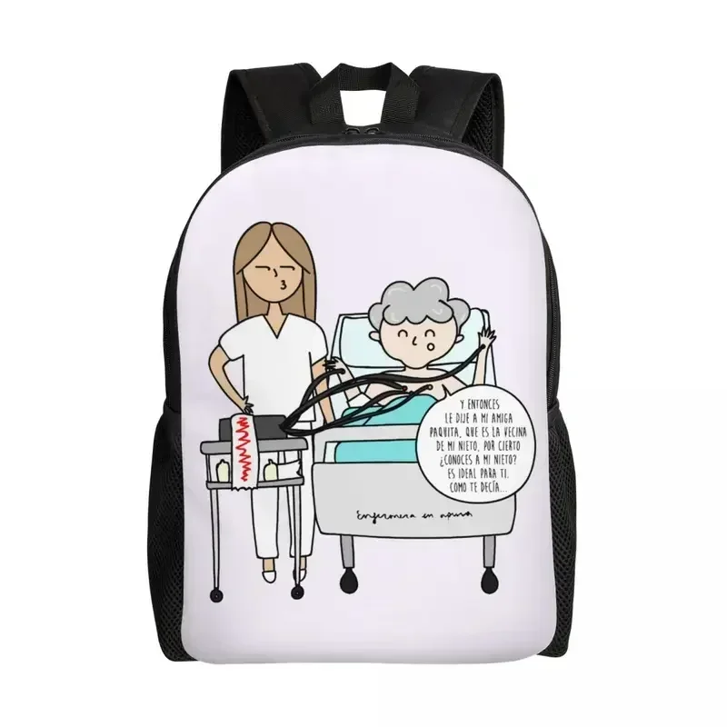 Nurse in Trouble Doctor Nurse Medical Backpack for Men Women Waterproof School College Bag Print Bookbag