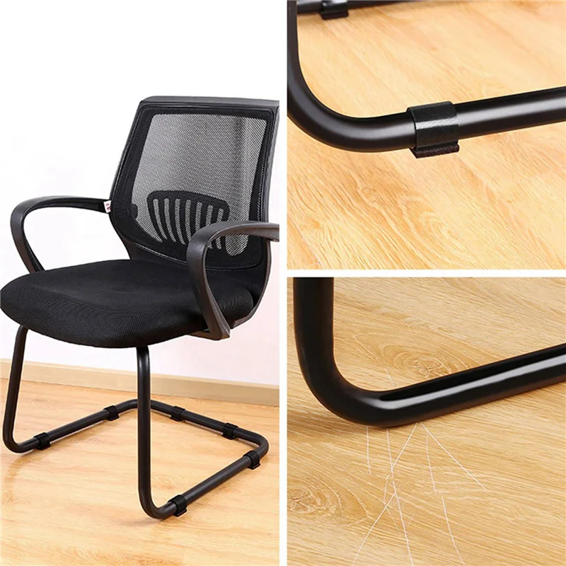 AA49 24X Office Chair Leg Felt Pads Covers Non-Slip Hook And Loop Fasteners Chair Feet Wrap Pads Protectors