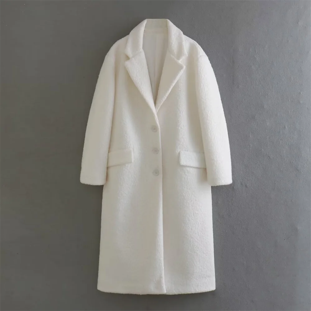 

Women's versatile European beauty fashionable lapel long sleeved soft velvet windbreaker jacket