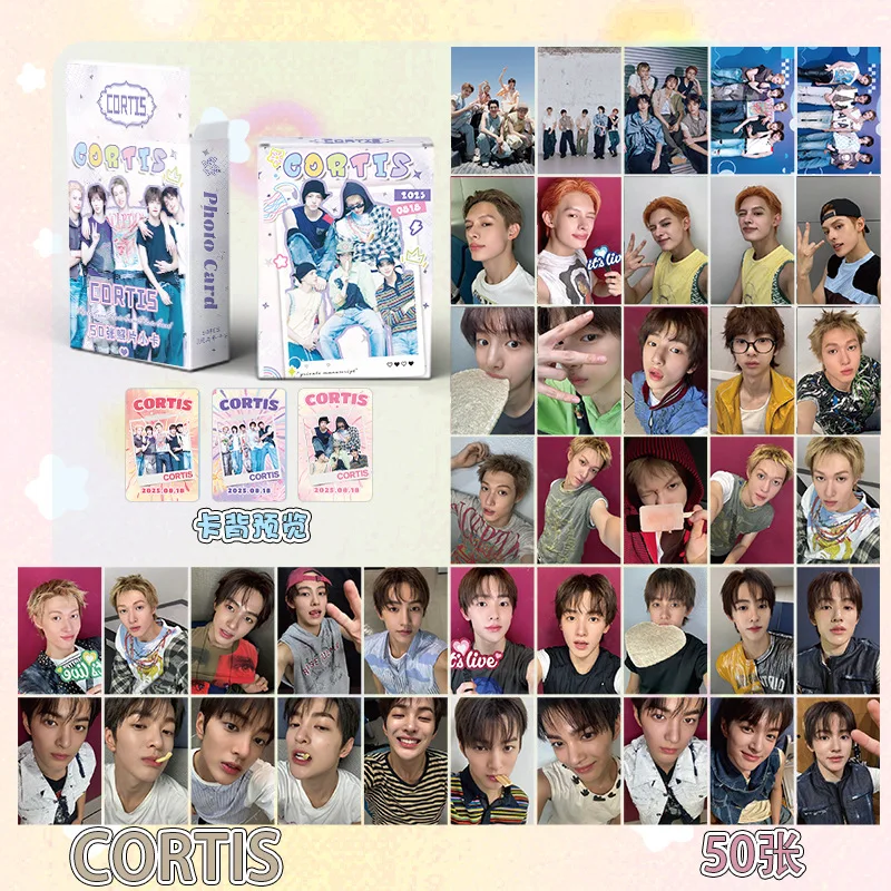 

55/50pcs CORTIS laser small cards, Korean group selfies, celebrity small cards, fan support, collection, peripheral LOMO cards