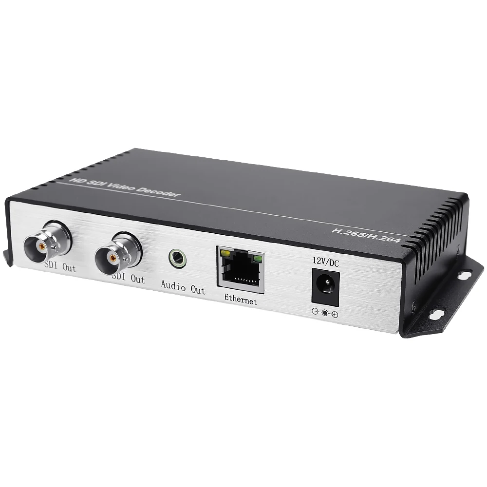 Decodificatore HD 3G SDI Streaming IP a decodificatore audio video HD-SDI H.265 H.264 HTTP RTSP RTMP UDP Convertitore da HLS a SDI